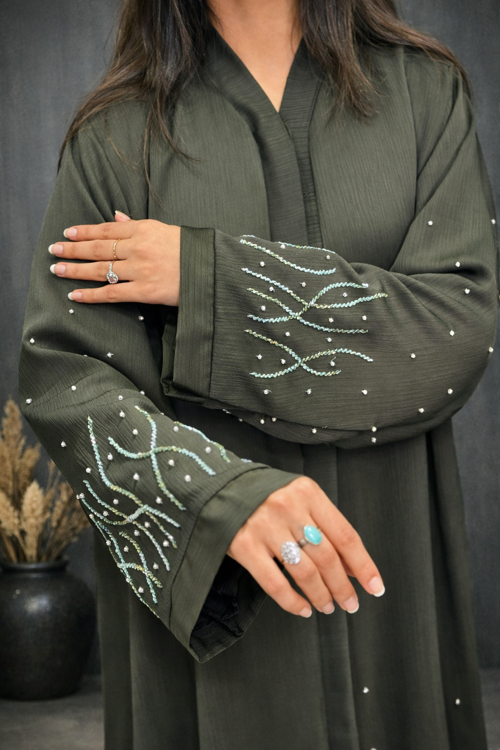 Front Hand Made Luxury Abaya for Women in Pakistan | Abdanis