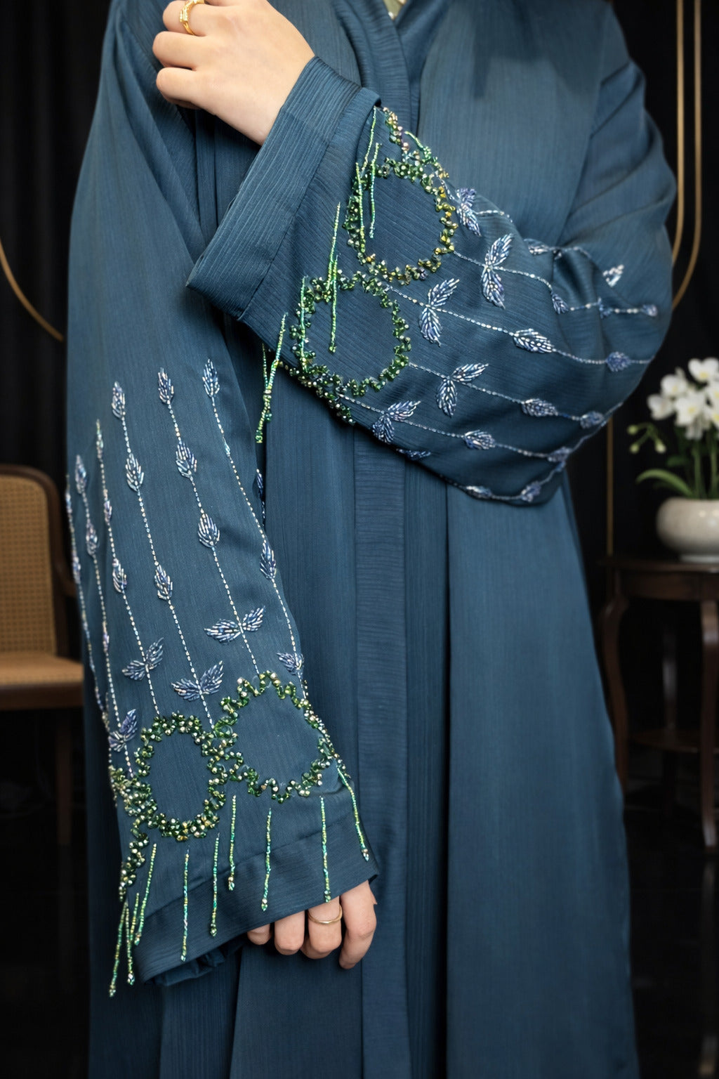 Luxury crystal embellished abaya Pakistan