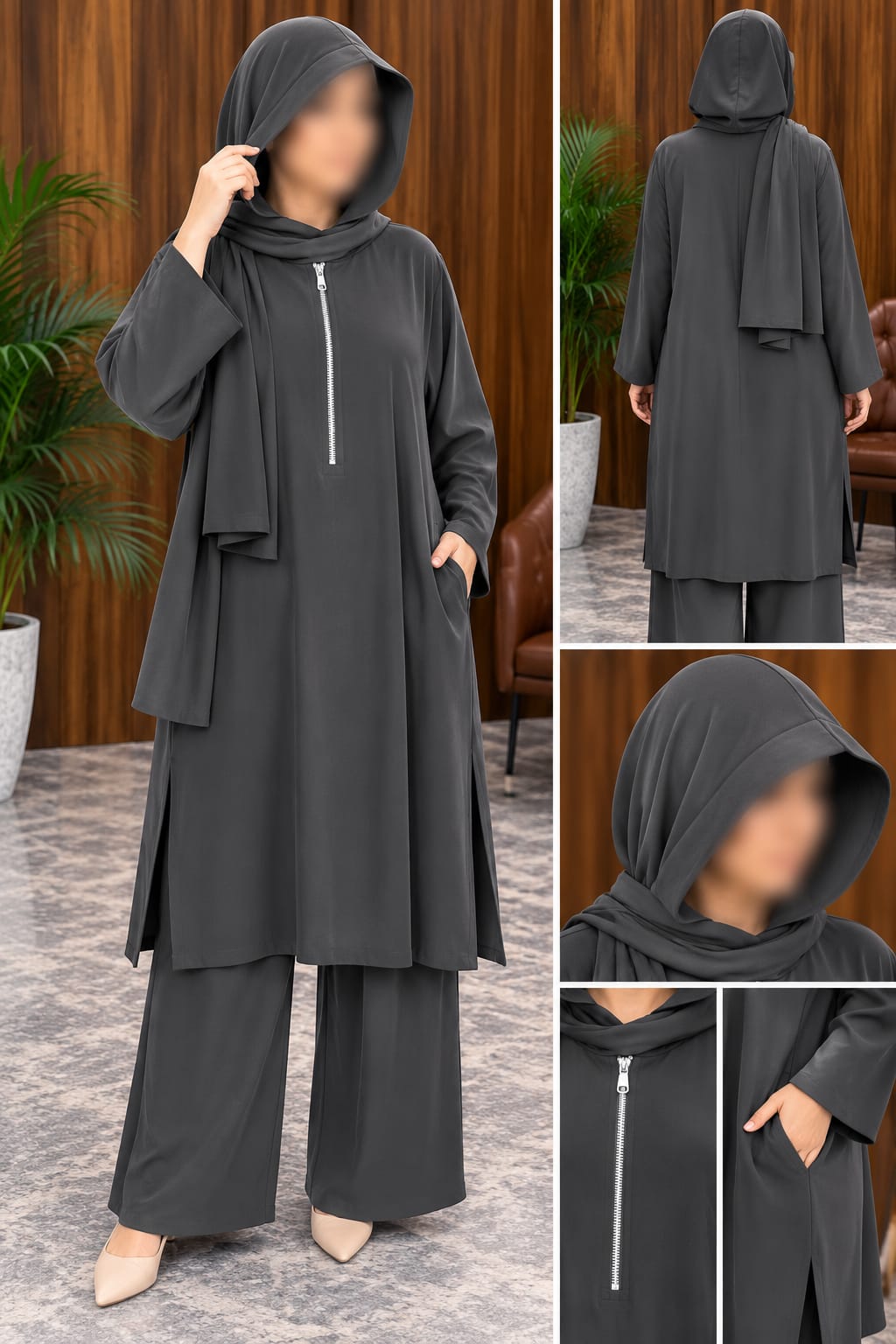 Queen Hoodie kurta Trouser Style Elegant Abaya With Strole| Abdanis
