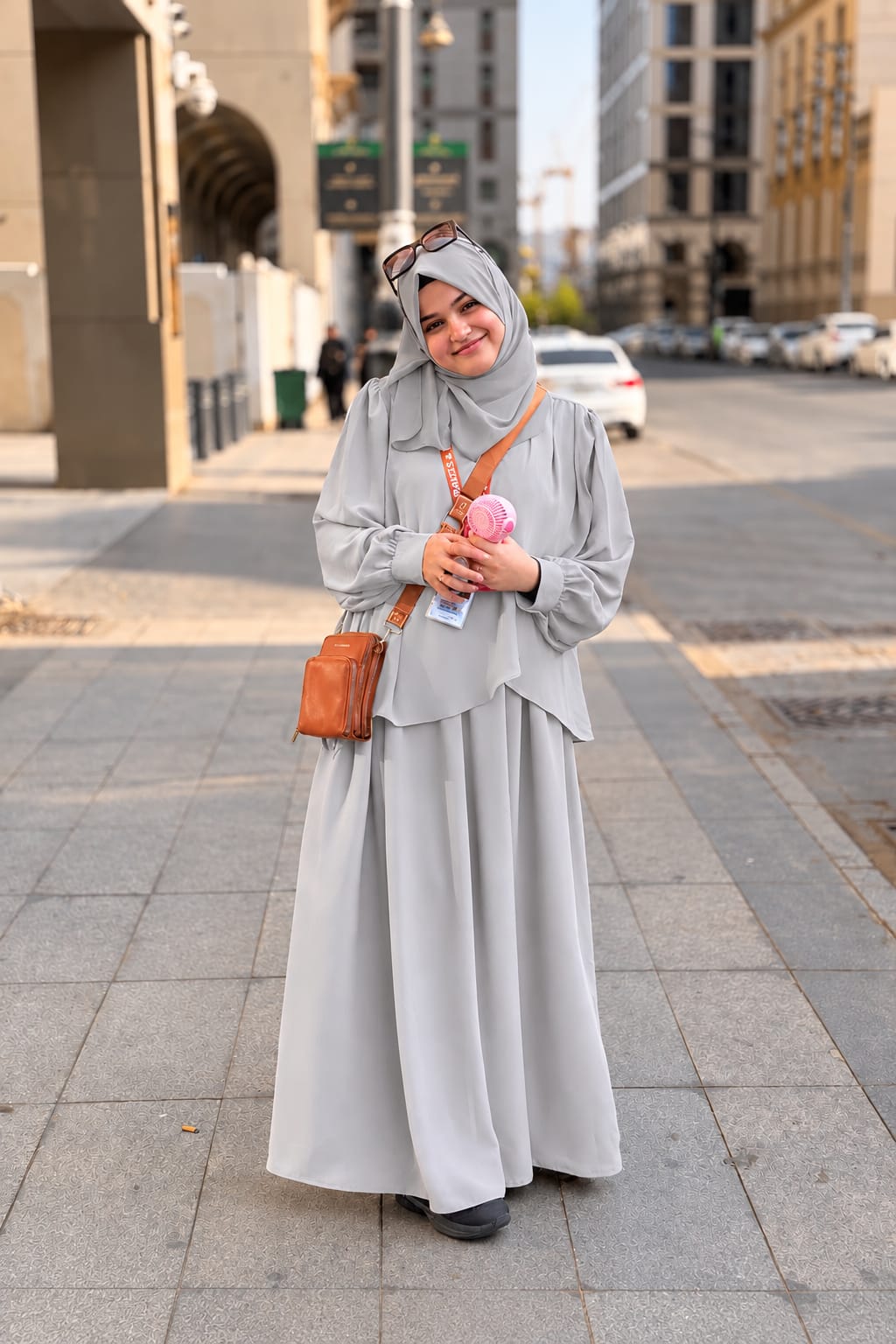 Fatima Jaffary Saree Abaya Powder Colors 3 Piece | Abdanis