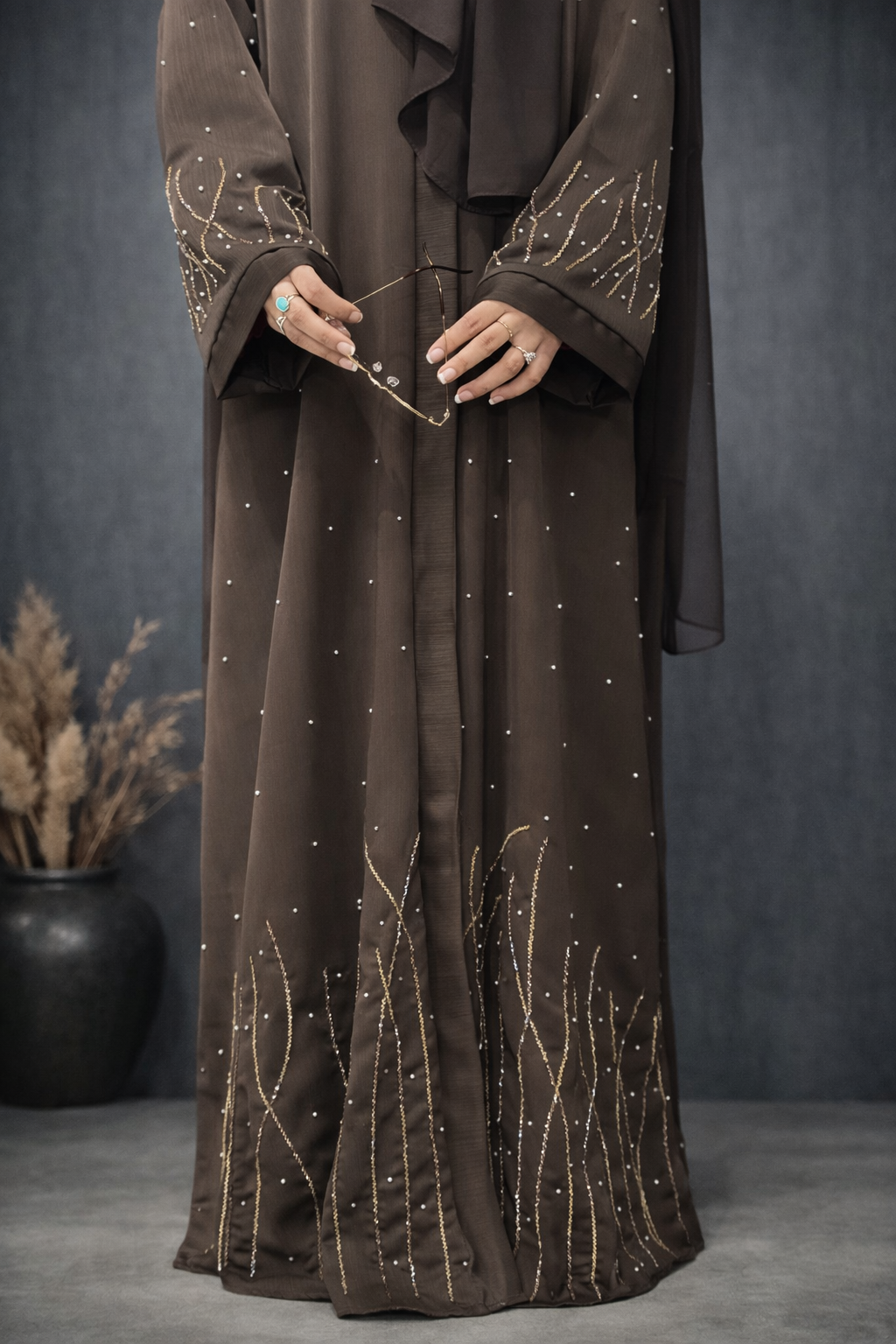 Front Hand Made Luxury Abaya for Women in Pakistan | Abdanis