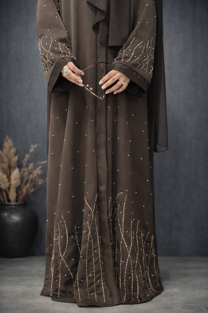 Front Hand Made Luxury Abaya for Women in Pakistan | Abdanis