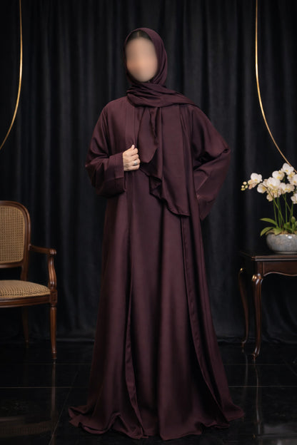 Nida Attach Inner Upper Korean Imported Nida Black Abaya for Women in Pakistan – Luxury Modest Wear by Abdanis