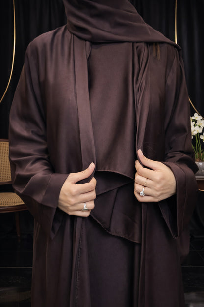 Nida Attach Inner Upper Korean Imported Nida Black Abaya for Women in Pakistan – Luxury Modest Wear by Abdanis