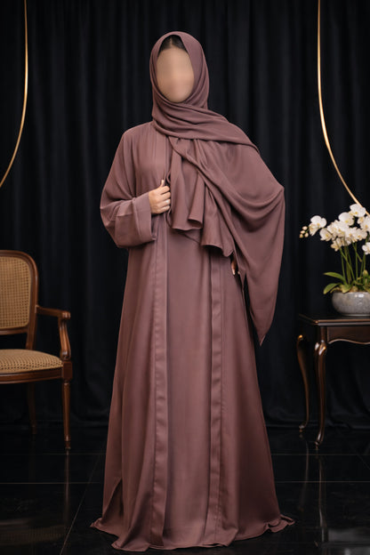 Nida Attach Inner Upper Korean Imported Nida Black Abaya for Women in Pakistan – Luxury Modest Wear by Abdanis