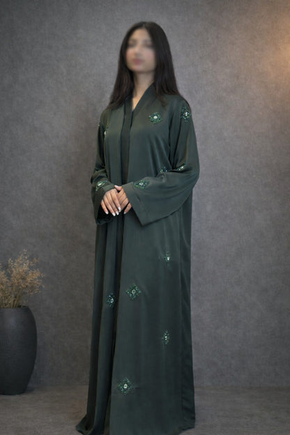 Layla diamond cut luxury abaya for women in Pakistan by Abdanis
