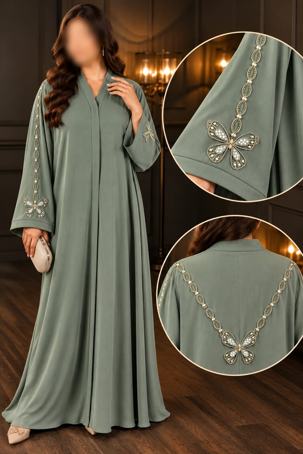 Pariza Butterfly Cutdana Work Abaya |Abdanis