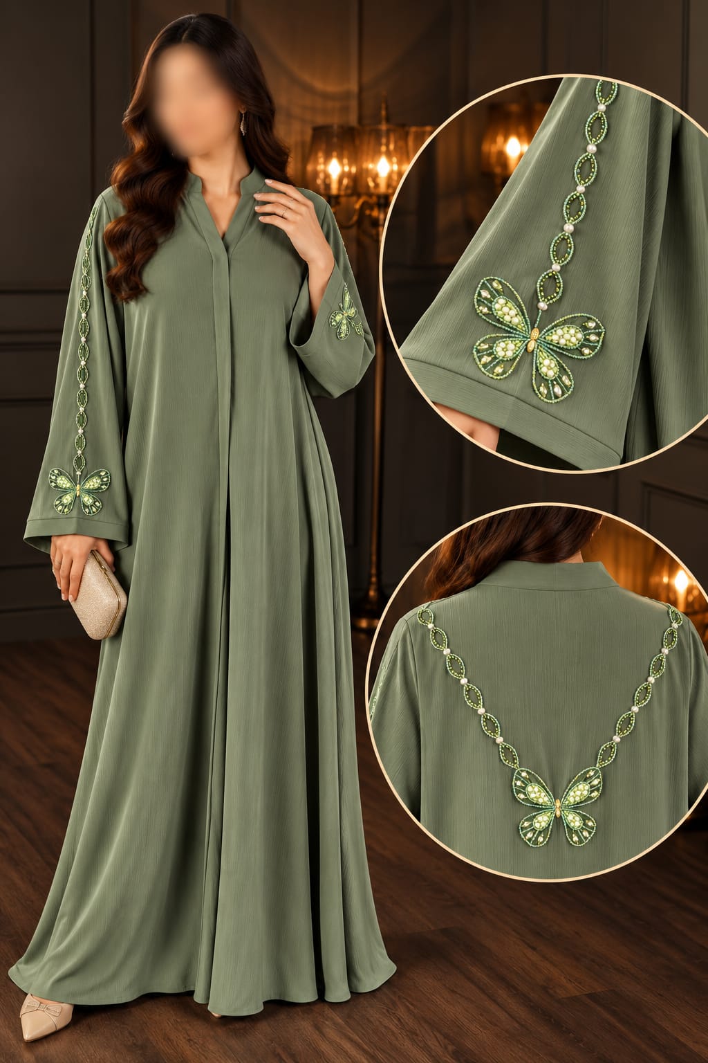 Pariza Butterfly Cutdana Work Abaya |Abdanis