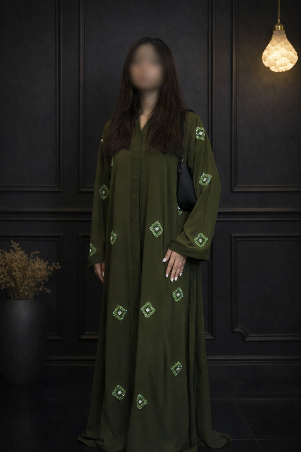 Layla diamond cut luxury abaya for women in Pakistan by Abdanis
