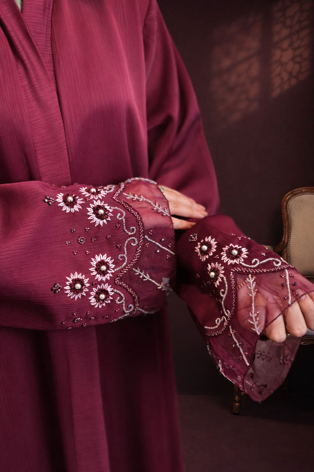 Luxury organza abaya Pakistan