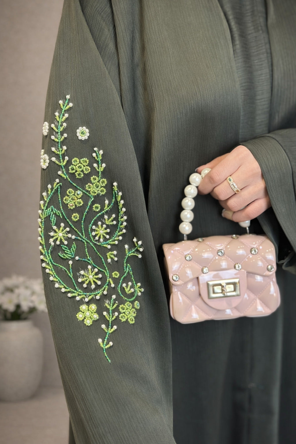 Ruqaiya bunch trio luxury abaya for women in Pakistan by Abdanis