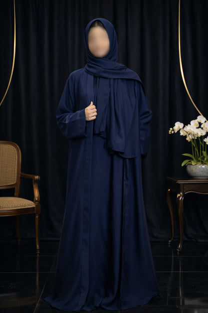 Nida Attach Inner Upper Korean Imported Nida Black Abaya for Women in Pakistan – Luxury Modest Wear by Abdanis