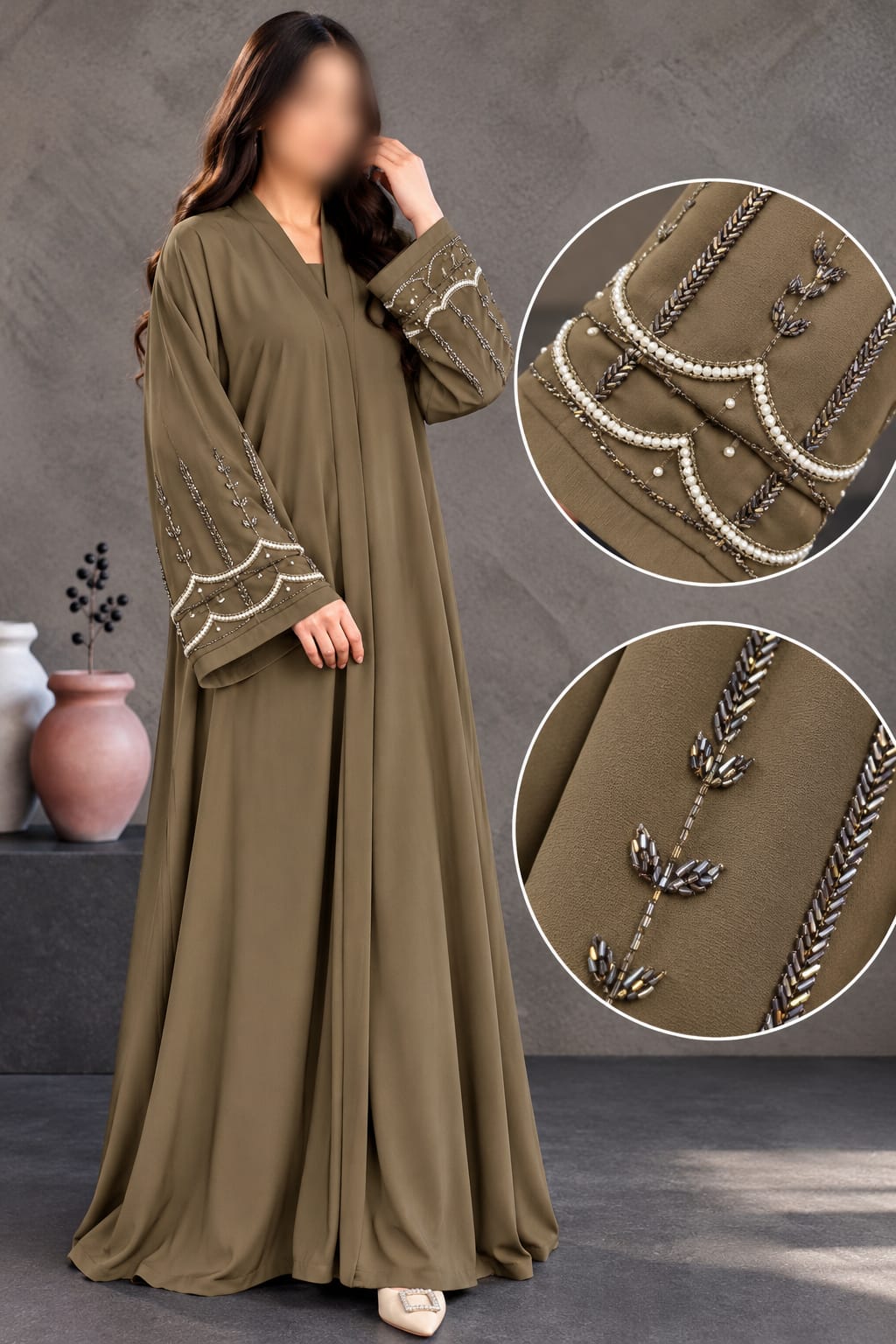 Bella Cutdana Sleee Work Abaya | Abdanis