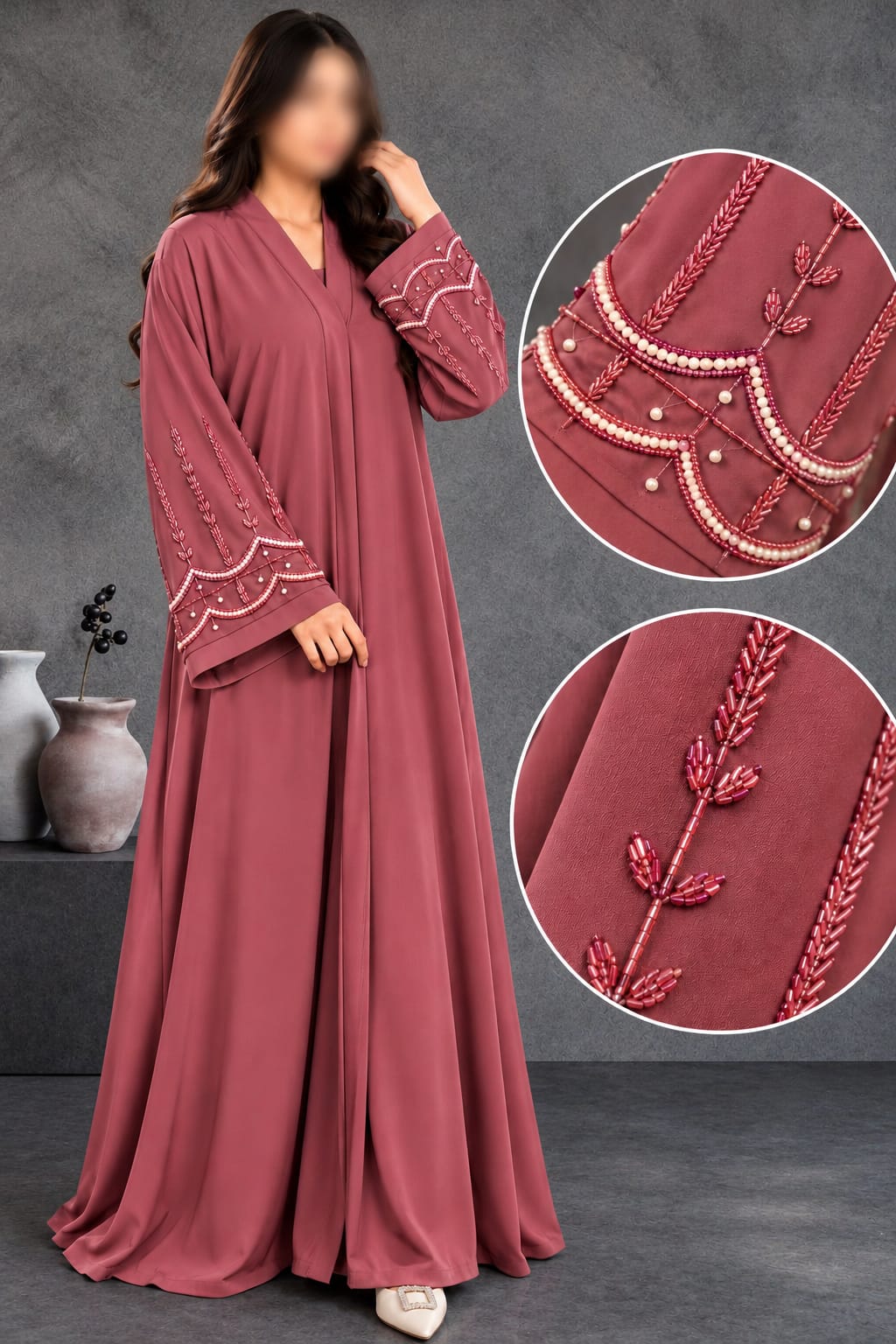 Bella Cutdana Sleee Work Abaya | Abdanis