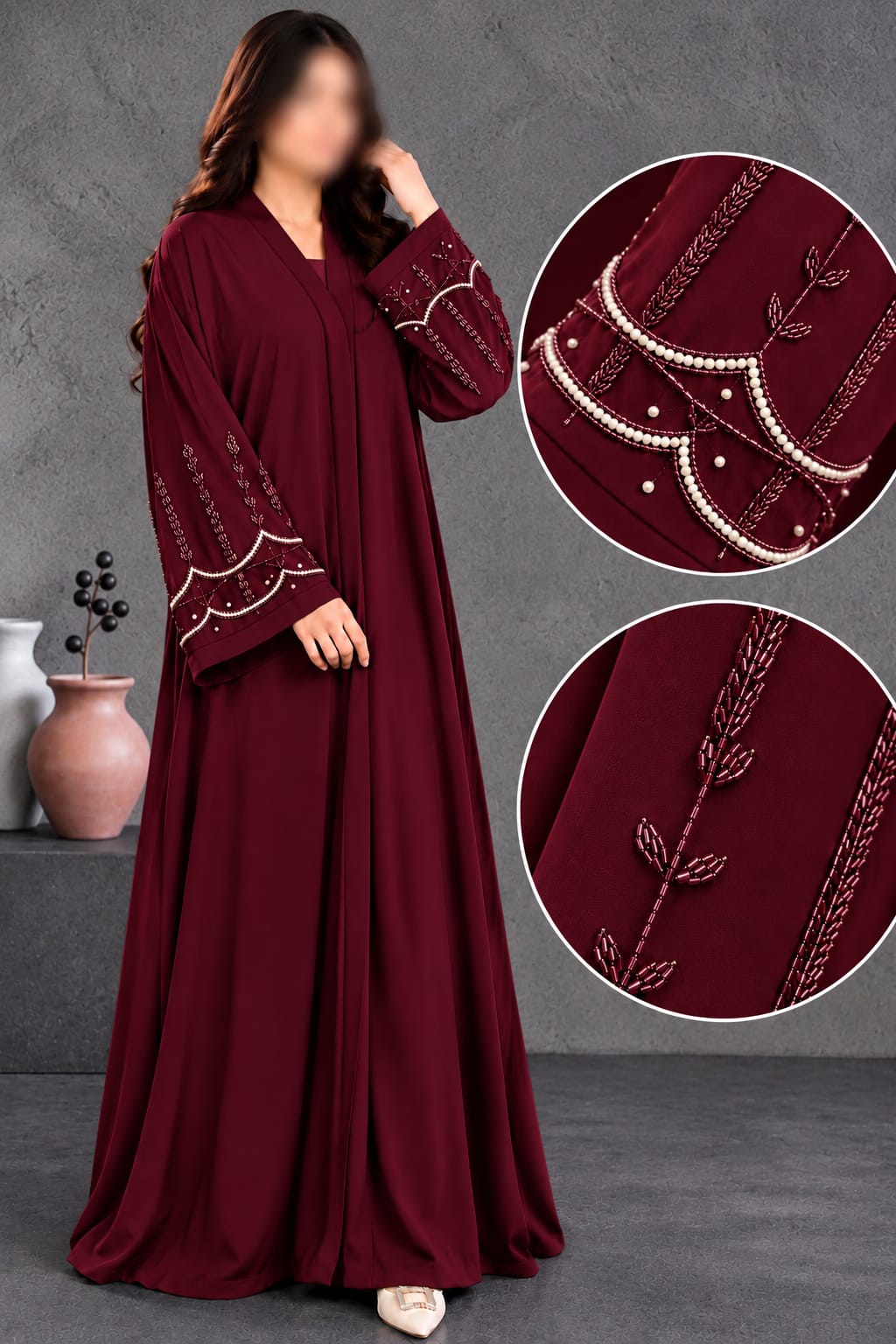 Bella Cutdana Sleee Work Abaya | Abdanis