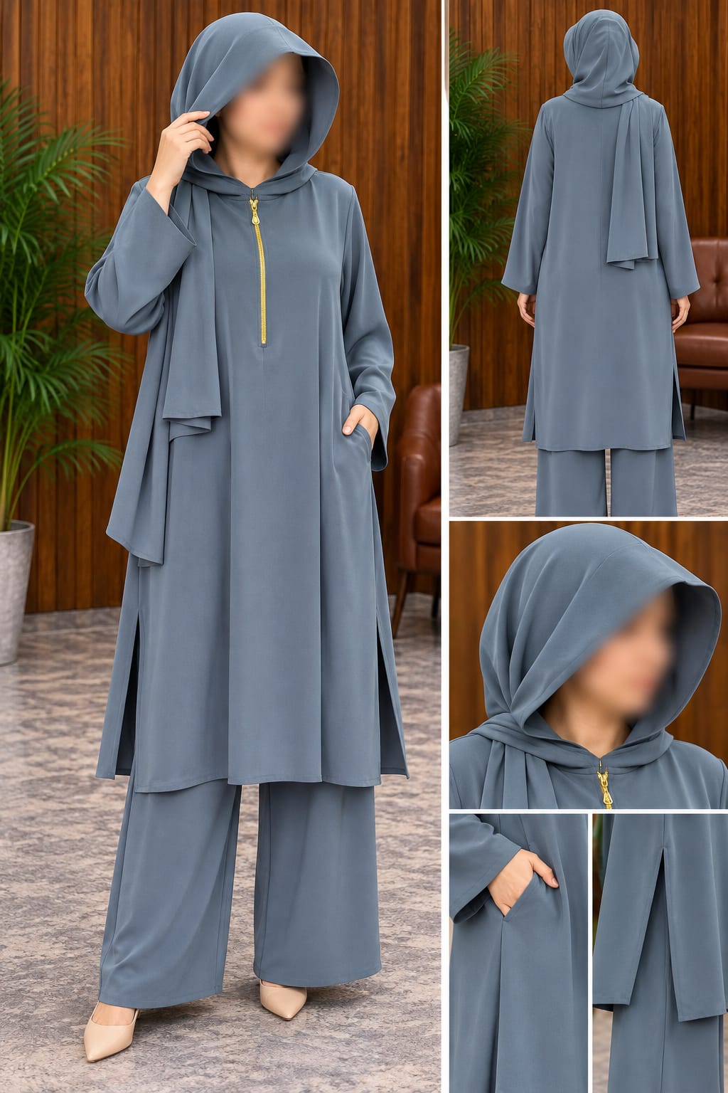 Queen Hoodie kurta Trouser Style Elegant Abaya With Strole| Abdanis