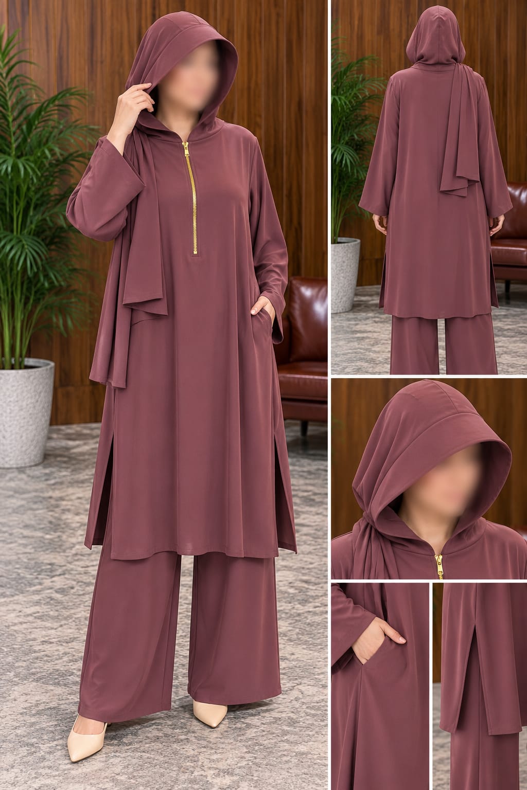 Queen Hoodie kurta Trouser Style Elegant Abaya With Strole| Abdanis