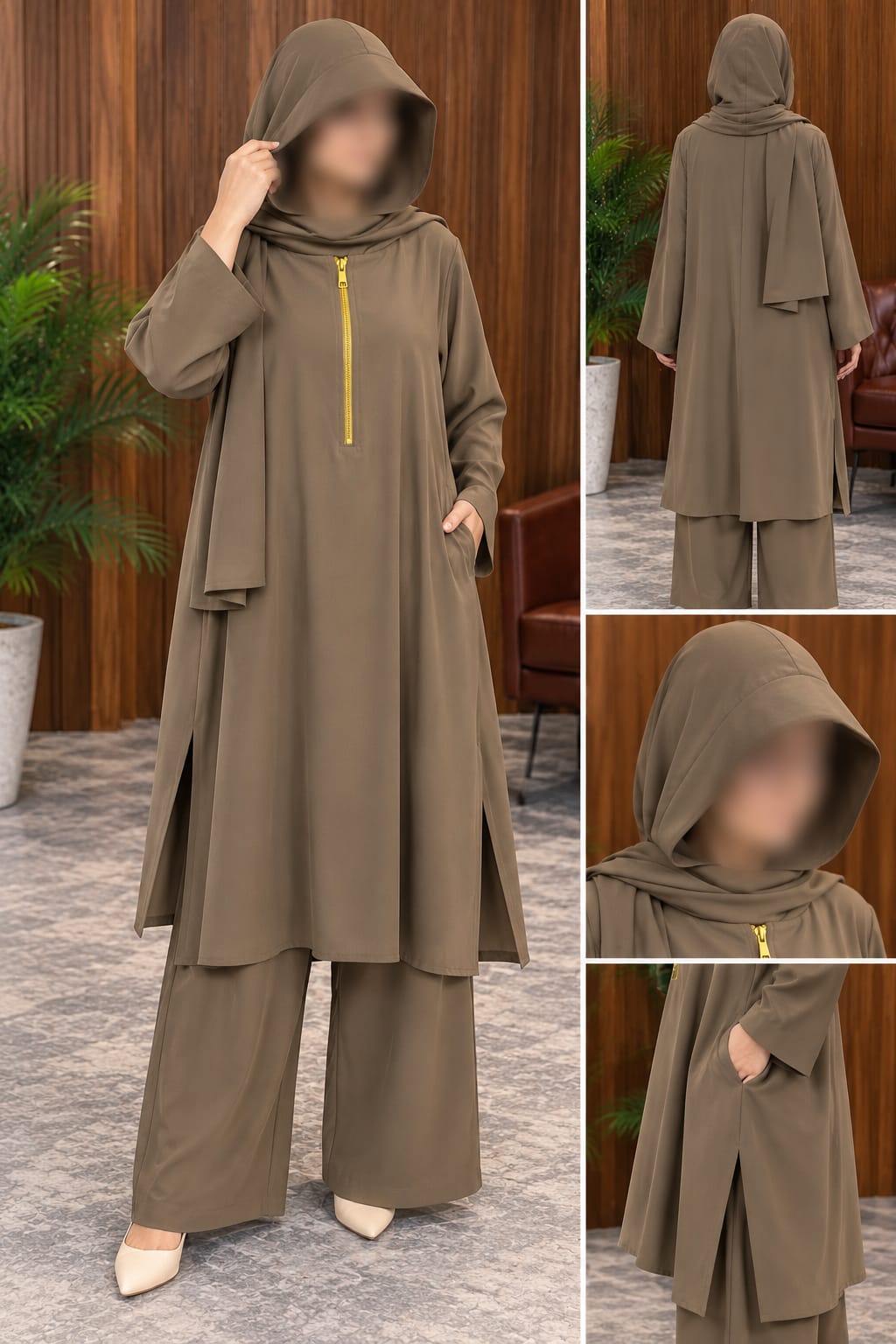 Queen Hoodie kurta Trouser Style Elegant Abaya With Strole| Abdanis