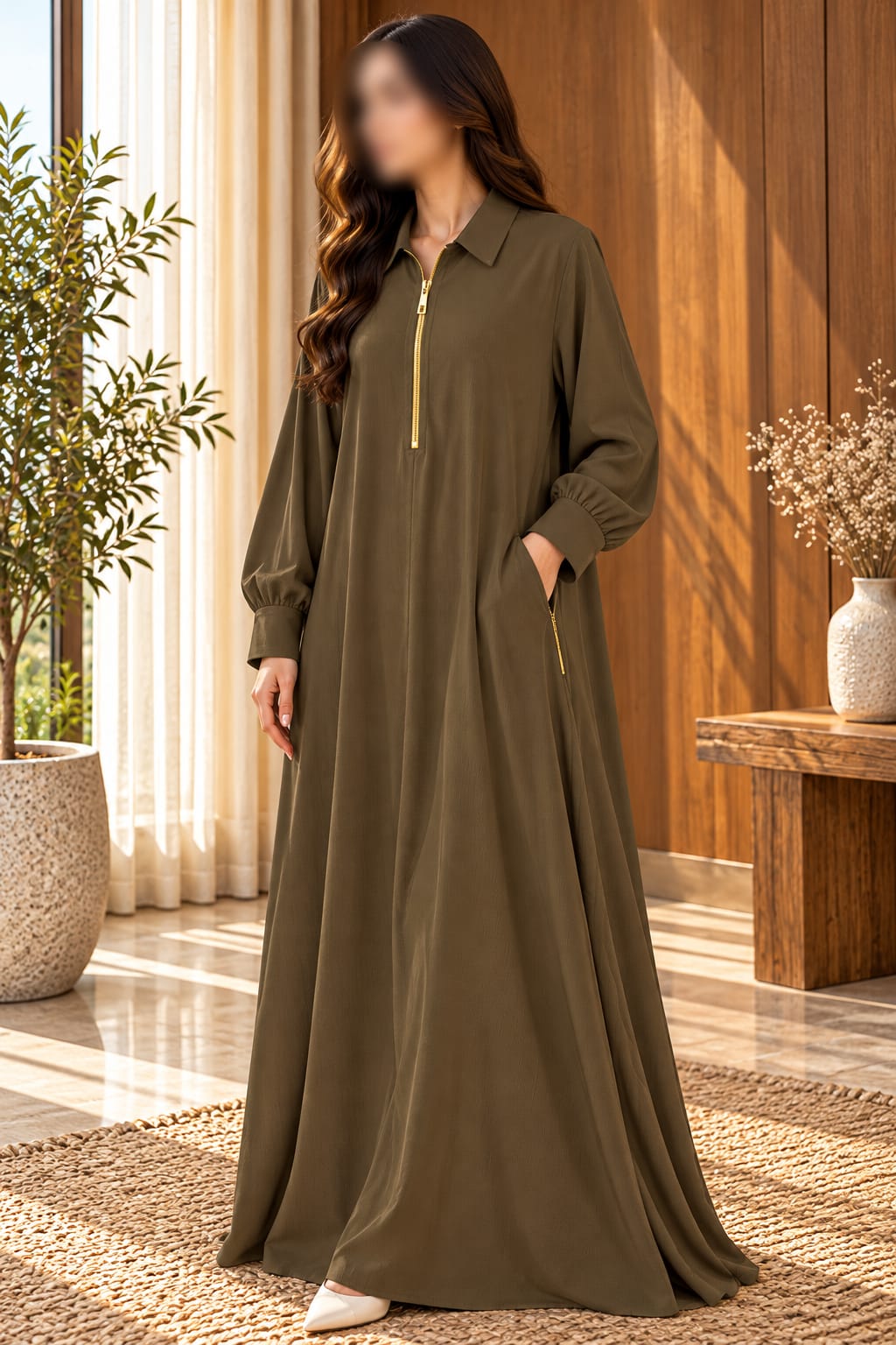 Zipper kurta Style Elegant Abaya With Strole| Abdanis
