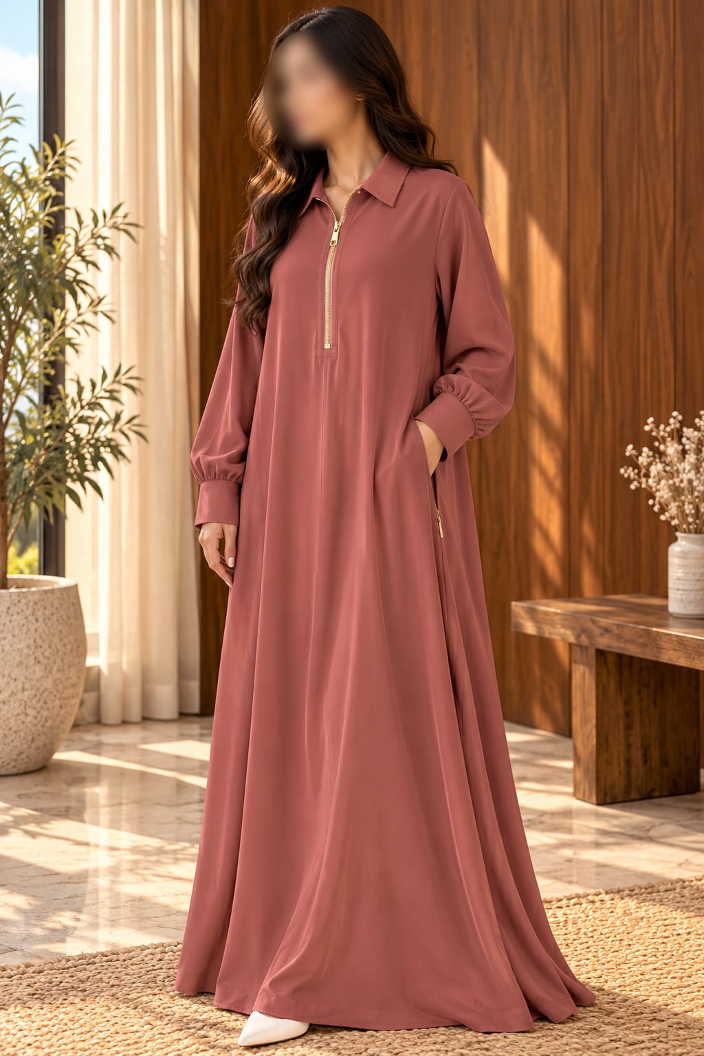 Zipper kurta Style Elegant Abaya With Strole| Abdanis