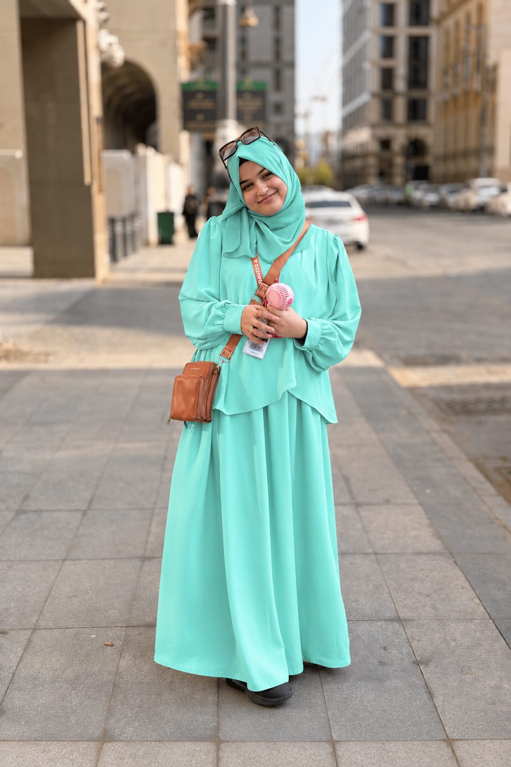 Fatima Jaffary Saree Abaya Powder Colors 3 Piece | Abdanis