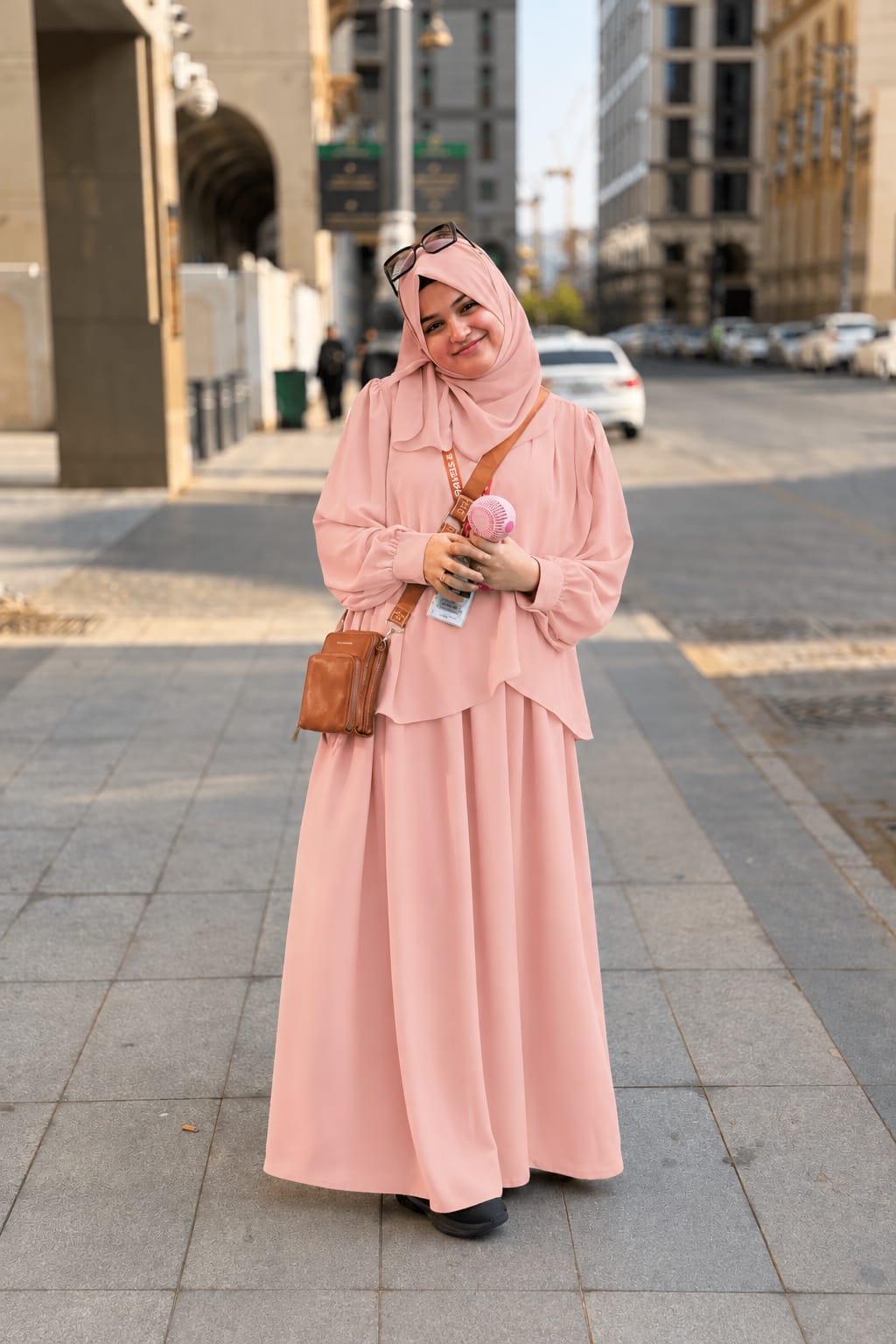 Fatima Jaffary Saree Abaya Powder Colors 3 Piece | Abdanis