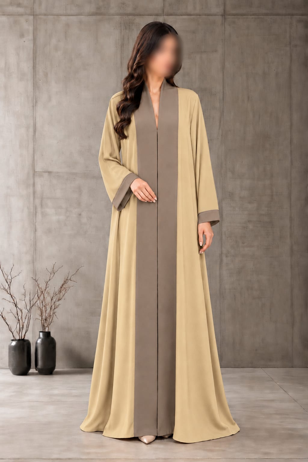 Turkish Contrast Panel Casual Wear Abaya | Abdanis