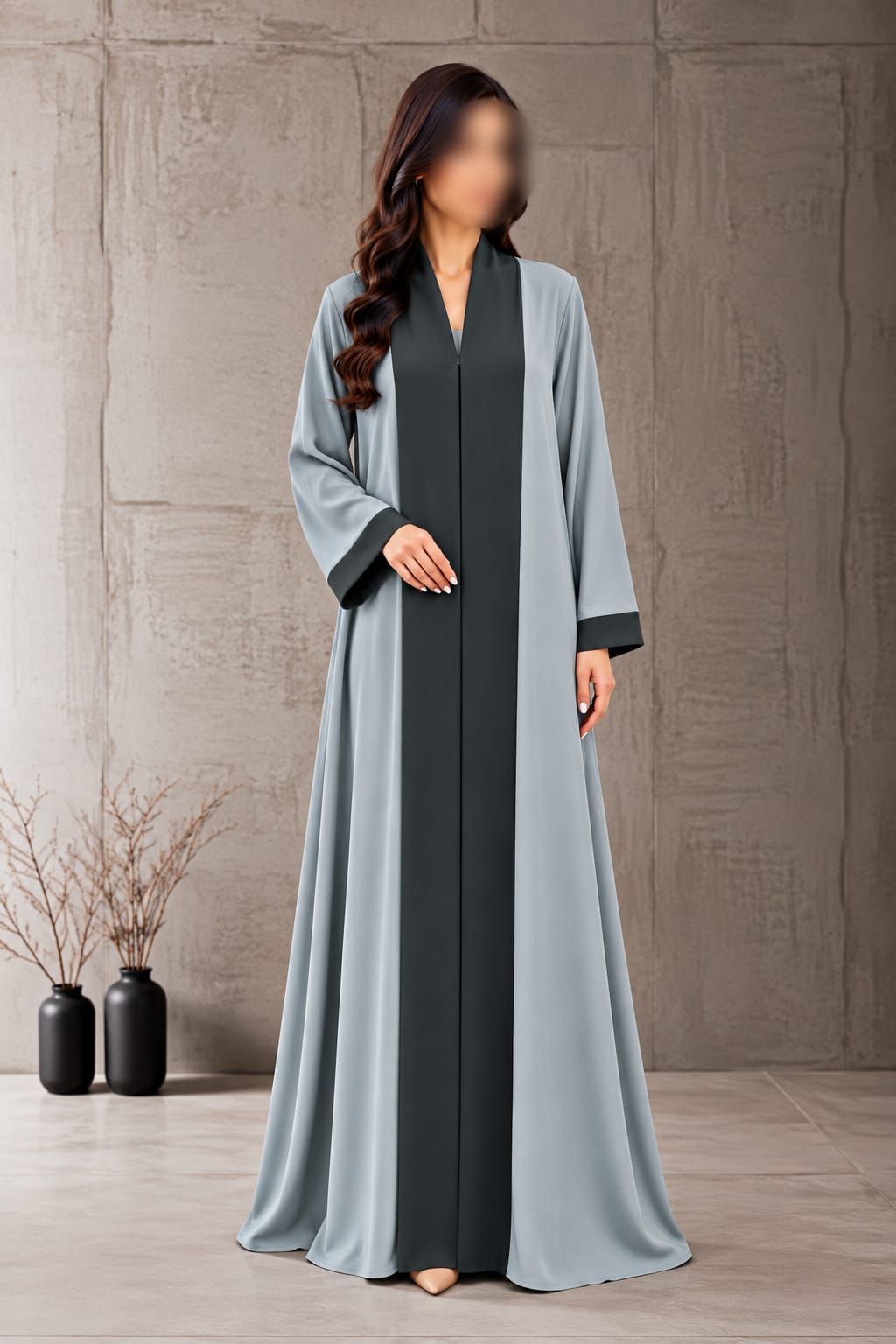 Turkish Contrast Panel Casual Wear Abaya | Abdanis