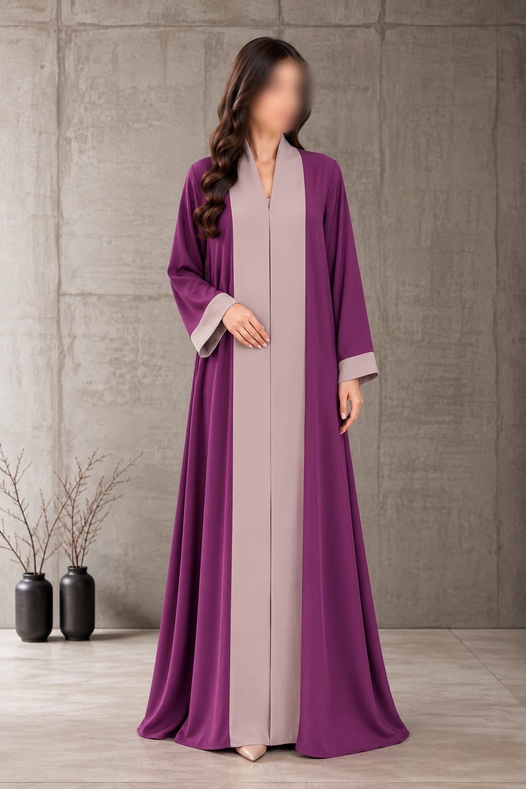 Turkish Contrast Panel Casual Wear Abaya | Abdanis